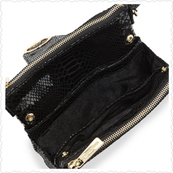 MICHAEL Michael Kors Fulton Python-Embossed Crossbody Bag, Black - Picture 3 of 3